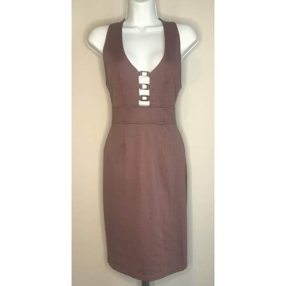 CHARLOTTE RUSSE Plum Small Midi Bodycon Dress - Picture 1 of 7